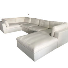 Modern Luxury White Down Cloud Sofa Bed