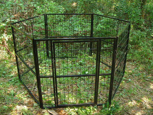 Black Folding Metal Pet Cage