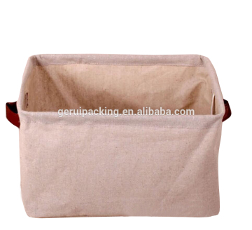 cotton and linen fabric storage bag , quadrate storge box, sundries storage basket with personalized logo