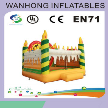 Colorful inflatable combo , inflatable birthday cake bouncer