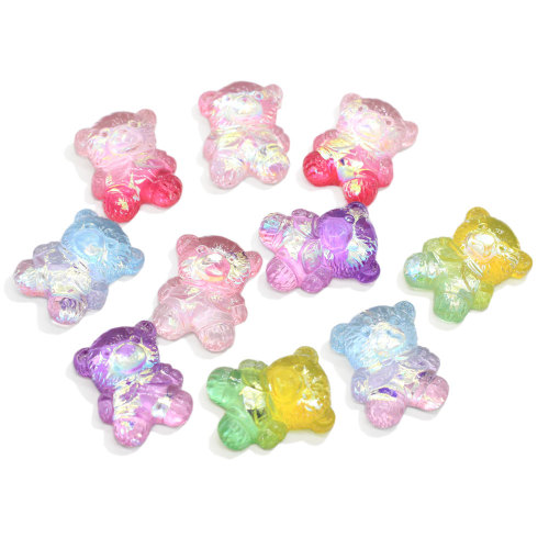 Kawaii Sztuczny Niedźwiedź Żywica Charms Brokat Zwierząt Gummy Niedźwiedź dla DIY Kolczyki Zawieszki Tworzenia Biżuterii