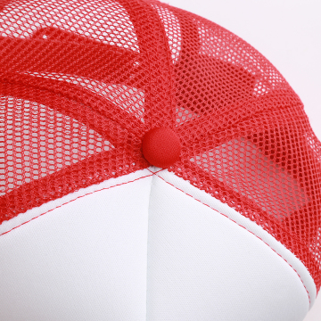 Leopard running leather trucker hat for men