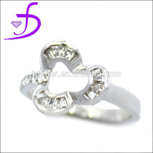 925 sterling silver engagement ring CZ jewelry rhodium plated
