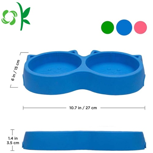 Silicone có thể gập lại vật nuôi bát dễ thương chất lượng cao mèo bát