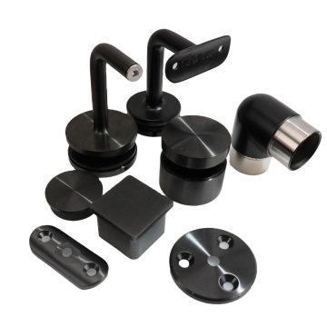 Matte black SS316 handrail accessories handrail support