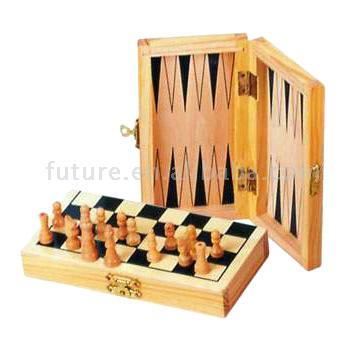 3-in-1 Game,game,chess,checker,backgammon,wooden game,travel game,mini game