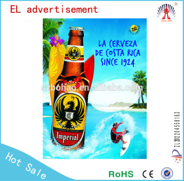 light board advertising/light on/off el poster/light up el poster custom