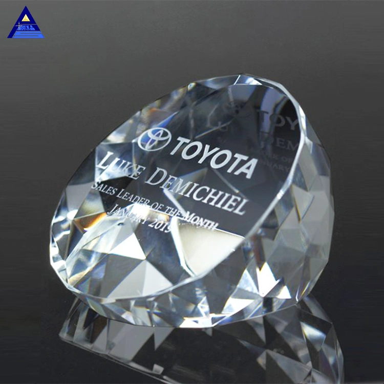 Crystal Pyramid Shaped Blank Dome Ball Glass Diamond Paperweight