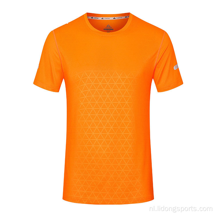 Groothandel op maat gewone mannen Sport Workout T-shirt