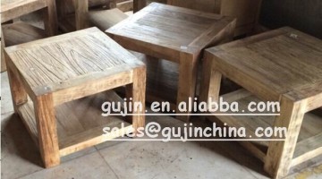 farmer house end table natural raw elm