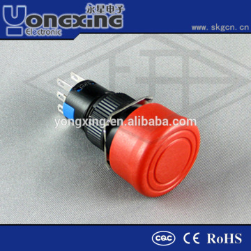 16mm waterproof emergency push button locks switch
