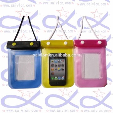 waterproof phone bag with printing with earphone jack