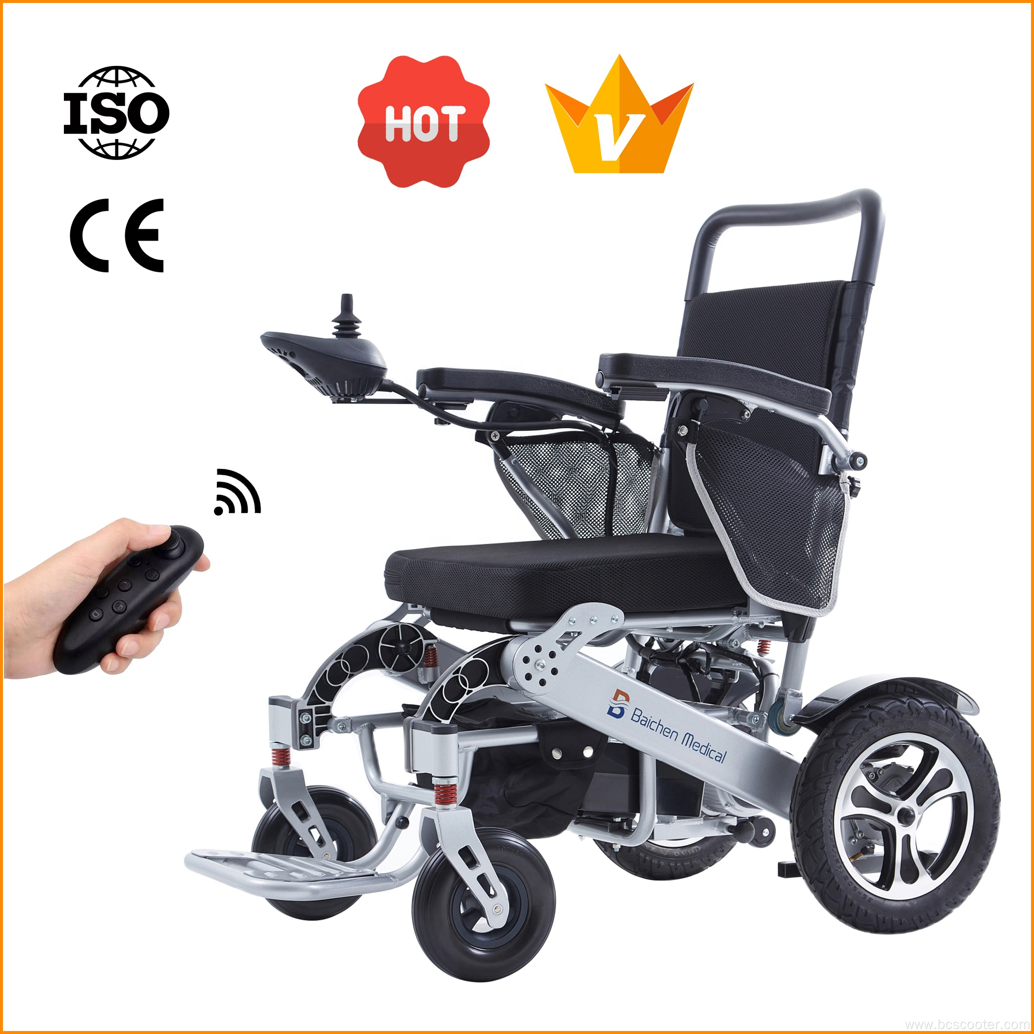 Upgrade motor steel frame care supply electric wheelchair