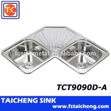 Corner kitchen sinks stainless steel