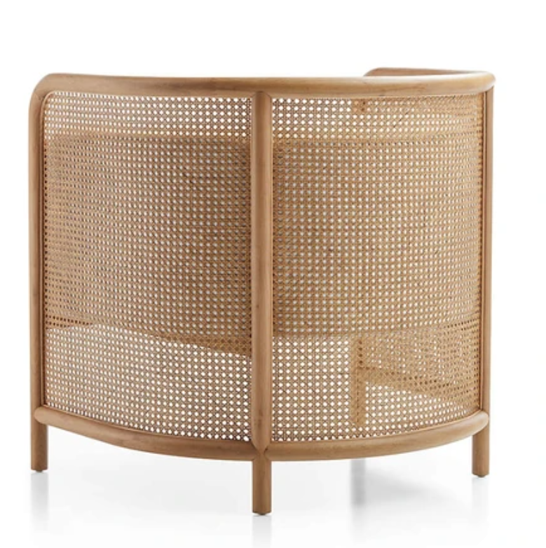Modern Ottoman Chair Fields Cane Back White Chair Bedroom Living Room Chair Modern Ottoman Chair Fields Cane Back White Chair Bedroom Living Room Chair