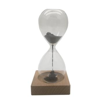 Magnetic Hourglass Sand Timer with wooden seat