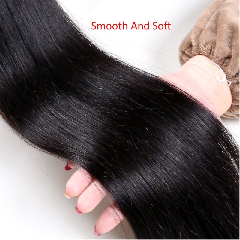 Indian Hair Bundles With Closure Wholesale Cuticle Aligned Raw Hair 100% Unprocessed Mink Virgin Straight Hair