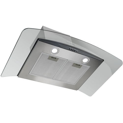 90cm Steel Curved Glass Wall Hood