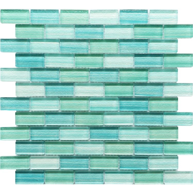 23X48mm Crystal Wall Kitchen Bathroom SPA Swimming Pool Crystal Mosaic Tile