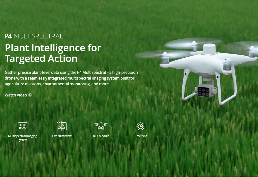 DJI P4 Multispectral for plant intelligence Targeted Action drone with camera Phantom 4 Multispectral for agriculture survey