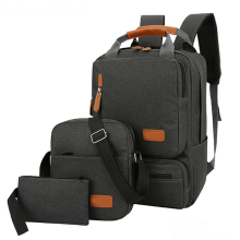 High-Capacity Outdoor Travel Laptop Bag for Men and Women: Stylish Three-Piece Set with One-Shoulder Tote and College Backpack