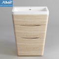 Conjunto de gabinetes de baño modernos montados libres de pintura MDF