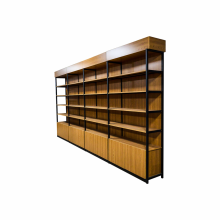 Bottled beverage supermarket shelves