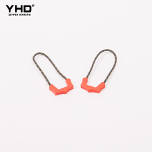 Colorful rubber boots replacement two way reversible zipper slider pull