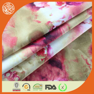 Fashion paper printed good quality satin fabric