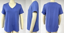 V-Neck Blue Women T-Shirt