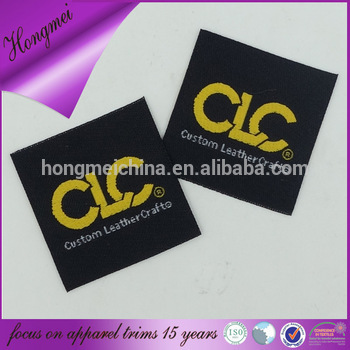 Direct factory custom t shirt label fabric woven main label