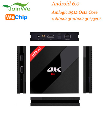 H96 Pro+ Android 6.0 OS TV Box S912 Octa core Tv Box Octa Core 3G 32G Receiver TV Box