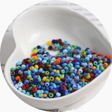 Frosted Mineral Solid Colored Seed Beads - Lan Guang 2mm 3mm 4mm Glass Beads for DIY Jewelry