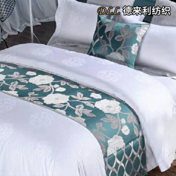 Hotel Style Teal Floral Bed Runner Cushion Set