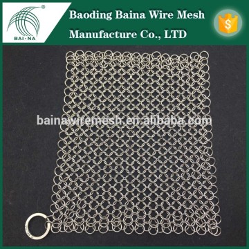 stainless steel scrubber pan scrubber chainmail scrubber