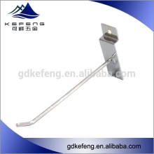 Metal garment display hook on slatwall/slatwall display hook