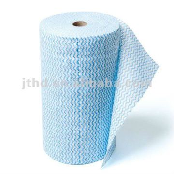 Spunlace nonwoven fabric roll with binders