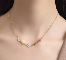 Sophisticated Ins Heart Necklace with Delicate Shell