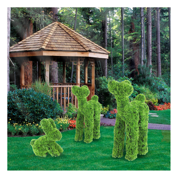 Large Deer Shaped Artificial Grass Topiary with Multiple Shapes