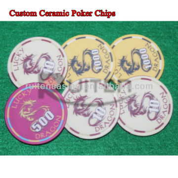 39MM Diameter Professional Custom Poker Chips Ceramic Poker Chips