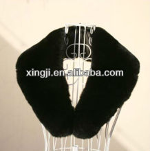 Dyed color top quality leather jacket rabbit fur collar with lining