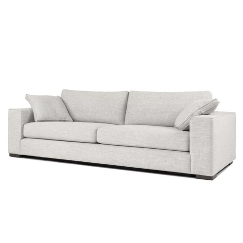 Sitka ea Morao-rao ea Sitka Mist Gray Fabric Sofa