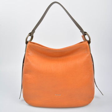 Borsa hobo in pelle grande con cerniera casual