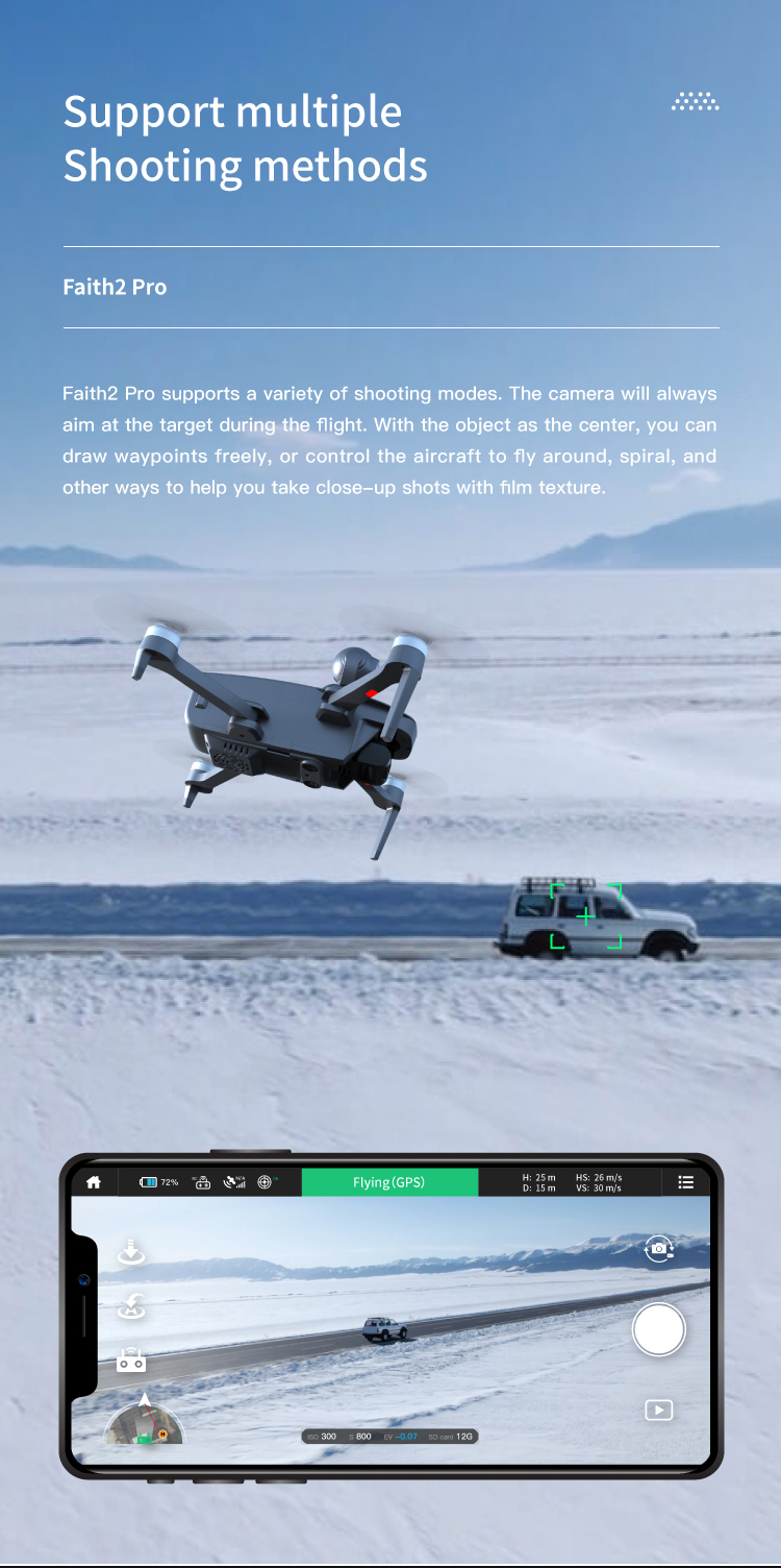C-FLY Faith2 Pro Drone 4K Profesional 3-Axis Gimbal 5G Wifi GPS Drone With Camera Obstacle Avoidance Foldable RC Quadcopter