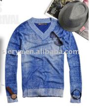 men's nostalgic v neck sweater