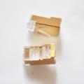 CAT5E / CAT6 / SHIELD PLIGNE DE MODULE DE CONNECTEUR RJ45 PLAQUE GOLD