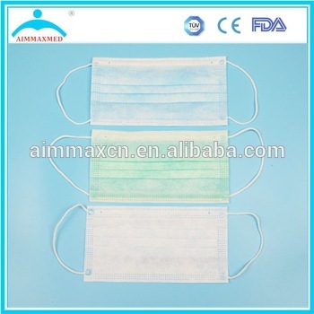 Disposable face mask with folded edge
