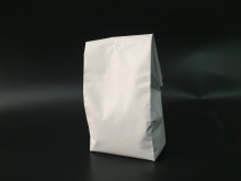 White Matte Plastic Quad Seal Bag