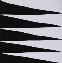 black and white Pure Cashmere intarsia knitted pillow