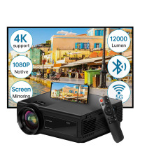 Wholesale 1080P HD LCD Mini Portable 4K Projectors with WiFi and Bluetooth for Home Cinema